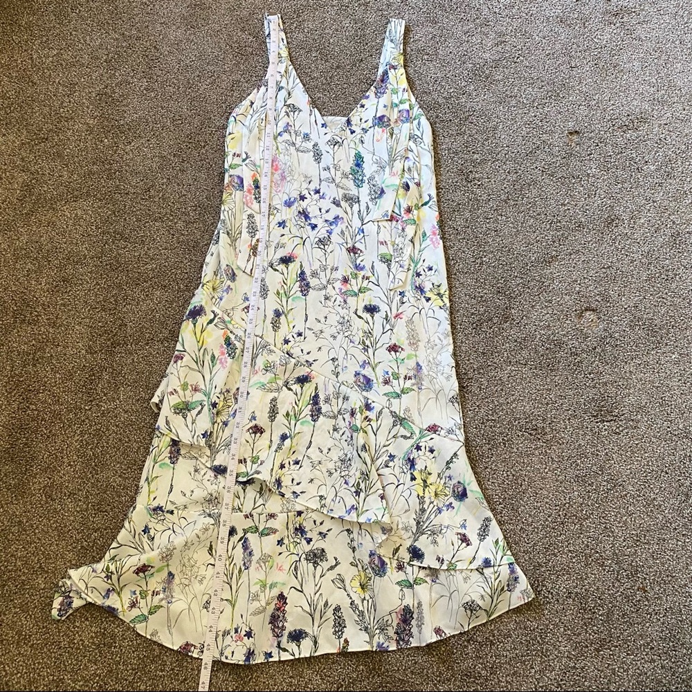 H&M Crêpe Floral Ruffle Hem Midi Dress Size 6 - Picture 6 of 12